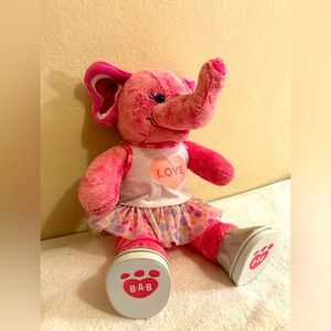 Build A Bear Pink Valentines Elephant with the Heart